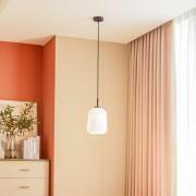 Lucande taklampa Lirien, svart, glas, Ø 20 cm