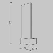 Maytoni LED-vägglampa Ornate, mässing/klar, höjd 31 cm