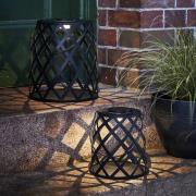 STAR TRADING LED-solcellslampa Calabria, rombmönster höjd 20 cm