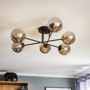 EMIBIG LIGHTING Glassy taklampa, svart, grafit, glas, 6 lampor, E14