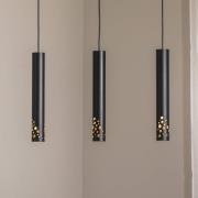 Luminex Hänglampa Tibia, 3 lampor, lång, svart, stål, GU10