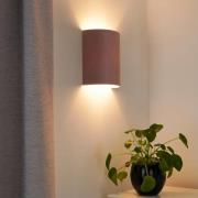Duolla Celine vägglampa, Soro, rosa, tyg, E27