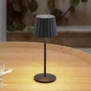 Lindby LED-batteridriven bordslampa Esali, svart, metall, IP65