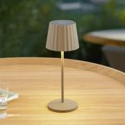 Lindby LED-bordslampa Esali, beige, metall, IP65
