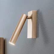 Argon LED-vägglampa Rulo, guld, stål, 3000 K