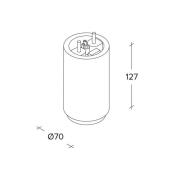 TECNICO by Sforzin Propilei taklampa, vit/svart/mässing/koppar, gips