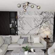 EMIBIG LIGHTING Vibra taklampa, rökgrå/svart, längd 97 cm, 6 lampor.