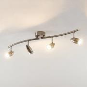 ELC Kalean takspotlight, nickel, 4 lampor