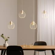 HELAM STARLIGHT hänglampa, gräddvit, 4 lampor, längd 100 cm metall