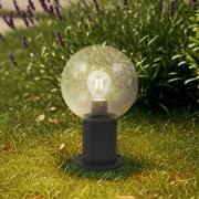 Lindby sockellampa Dangan, klar, höjd 32 cm, glas, metall