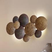 Lindby vägglampa Soraya, guld/koppar, metall, 2 lampor, 51cm