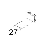 Ivela ändlock SQUARE 48 V skena, svart, plast