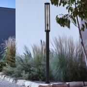 Lucande utomhuslampa Alivaro, svart, 220 cm, E27, IP65