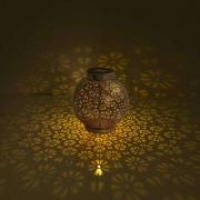 Näve LED-solcellslampa 52854, silver, metall, 20 cm, IP44, 2-pack