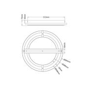 Nowa Rilas LED-taklampa, rund, Ø 56 cm