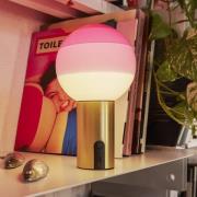 MARSET batteridriven bordslampa Dipping Light, rosa/mässing, dimbar