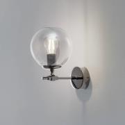 Lucea Portemo vägglampa, rökgrå/nickel, höjd 27 cm, glas