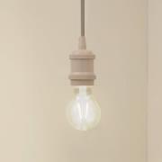 Lindby pendellampa Hattie, beige, Ø 5 cm, metall E27