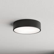TEMAR LIGHTING Taklampa Cleo 300, svart, sensor, IP54, Ø 30 cm, metall