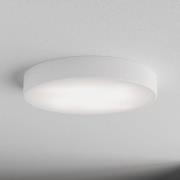 TEMAR LIGHTING Taklampa Cleo 500, vit, sensor, IP54, Ø 50 cm, metall