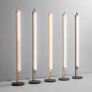 OLEV LED-golvlampa TRISEL, jordbrun, metall, 2 700 K, dimbar