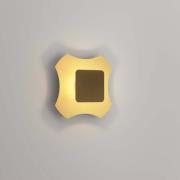 OLEV LED-vägglampa ORNATO SQUARE, guld/brun, metall 2 700 K