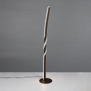 Reality Leuchten LED-golvlampa Ginko, svart matt, metall, höjd 110 cm