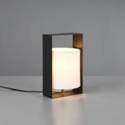 Reality Leuchten Bordslampa Pail, svart matt, metall, höjd 27 cm