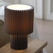 Markslöjd bordslampa Catis, grå, 32 cm hög, textil, E27