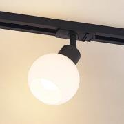 Lindby Linaro strömskenestrålkastare, E14, svart, Ø 10 cm, 1-fas