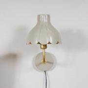 PR Home Vägglampa Wells, beige/guldfärgad, 21 cm, metall