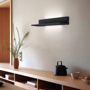 Luminex Hyllvägglampa, svart, stål, 60 cm lång, 2 x LED