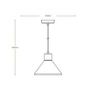 LEDVANCE Concrete Wood hänglampa, Ø 22 cm, betong, grå