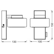 LEDVANCE LED-vägglampa Orbis Flame, 1 lampa, krom, IP44