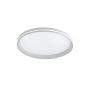 Fabas Luce LED-taklampa Isy, vit, Ø 45 cm, metall, CCT, dimbar