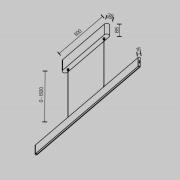Maytoni LED-hänglampa Ephoria, mässing, aluminium, längd 116 cm