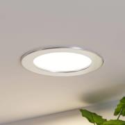 Prios LED-inbyggnadslampa Cadance, silver, 17 cm, CCT, IP44