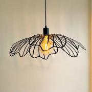 Dyberg Larsen Hänglampa BLUMEN, svart matt, Ø 60 cm