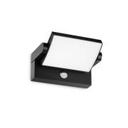 Ideallux Ideal Lux LED-utomhusvägglampa Swipe Sensor, svart, IP54
