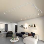 Lindby 1-fas skensystem Linaro, GU10, 14 lampor, vit