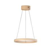 FISCHER & HONSEL LED-hänglampa Silvio, Ø 50 cm, sandfärgad, metall, CC...