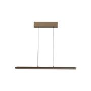 FISCHER & HONSEL LED-hänglampa Torvi, greige/rökgrå, 88 cm, metall/gla...