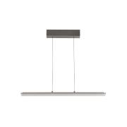FISCHER & HONSEL LED-hänglampa Torvi, sandgrå/rökgrå, 88 cm metall/gla...