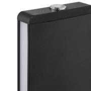 Brilliant LED-bordslampa Arcus, svart/brun, höjd 56 cm, metall/trä