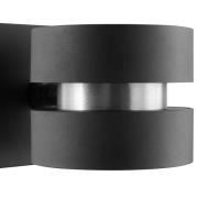 Brilliant LED-vägglampa Glow-Sphere, svart, Ø 13 cm, metall, 2 lampor.