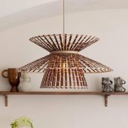 GOOD & MOJO Hänglampa Machu Picchu, brun, Ø 57 cm, bambu