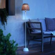 Bover LED-golvlampa Atticus 114, naturvit/beige
