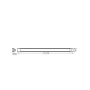 OSRAM LED-kontorshänglampa OFFICE LINE, längd 112 cm vit strömbrytare