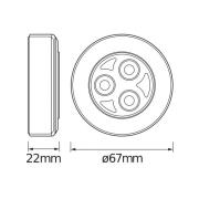 OSRAM LED-möbellampa DOT-IT-CLASSIC, silver, batteri, dimbar