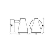 OSRAM takspotlights PEAR, svart, 1 lampa, GU10-LED 2 700 K